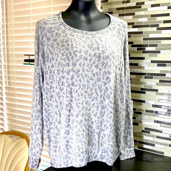 Buffalo David Bitton crew neck sweater. Grey print on light grey marl Size L - Picture 1 of 5